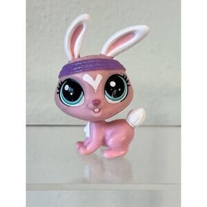 Littlest Pet Shop Ritzy Speedster Bunny #203 Rabbit Heart Purple Glitter